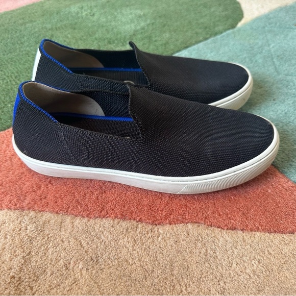 Rothy's The Original Slip On Sneaker in Black Woven Knit Slip Ons Size 5.5 EUC - Picture 7 of 15